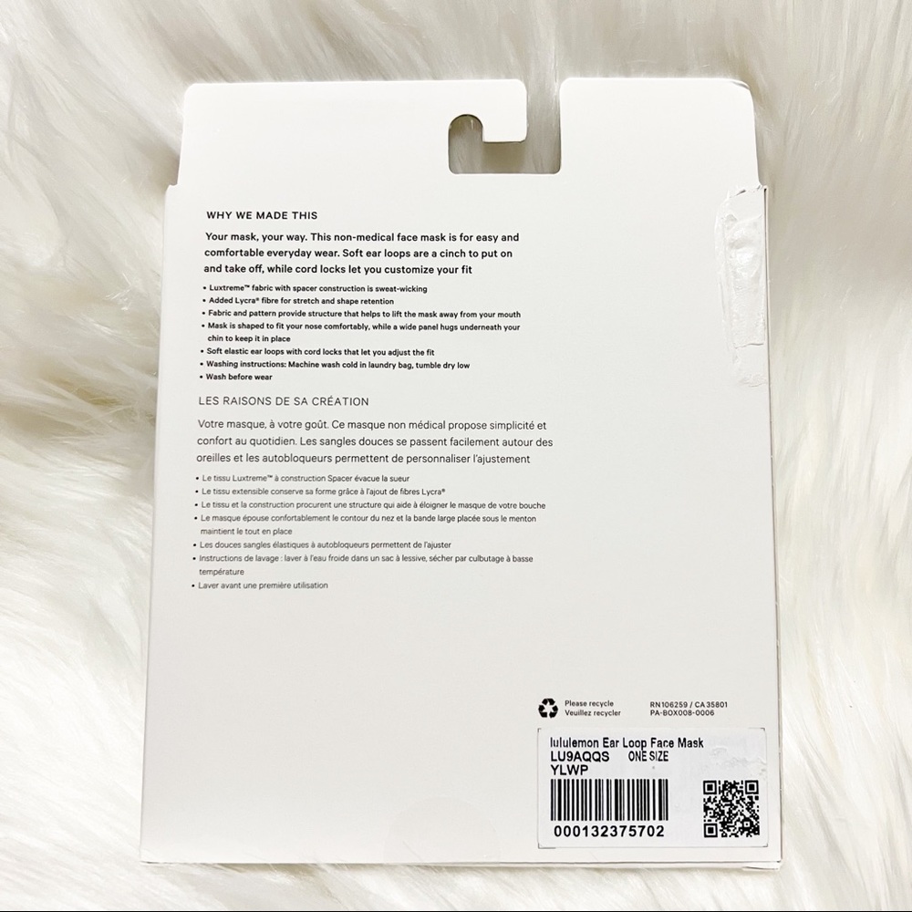 Lululemon • Earloop Face mask *Yellow Pear* - Picture 6 of 11